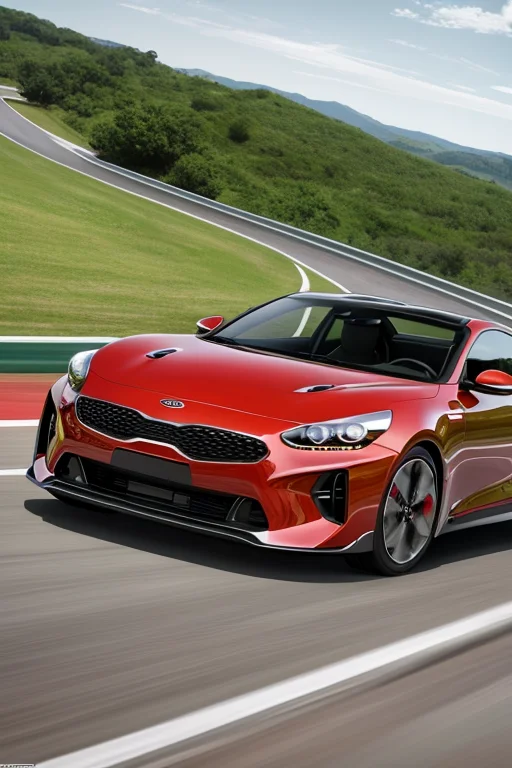 Kia Motors New Sports Car In The Race, Masterpiece, Portrait...