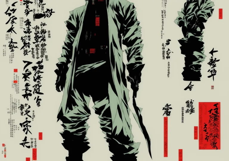 Kanji, Realistic Cyberpunk Hacker Man 6vkan, Wearing A Cyber...
