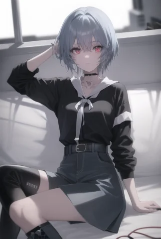 1girl, 20 Year Old, Ayanami Rei, Blue Hair, Shorthair, Power... — Stable Diffusion AI Prompt: 1girl, 20 year old, ayanami rei, blue hair, short_hair, power_lines,interface_he...