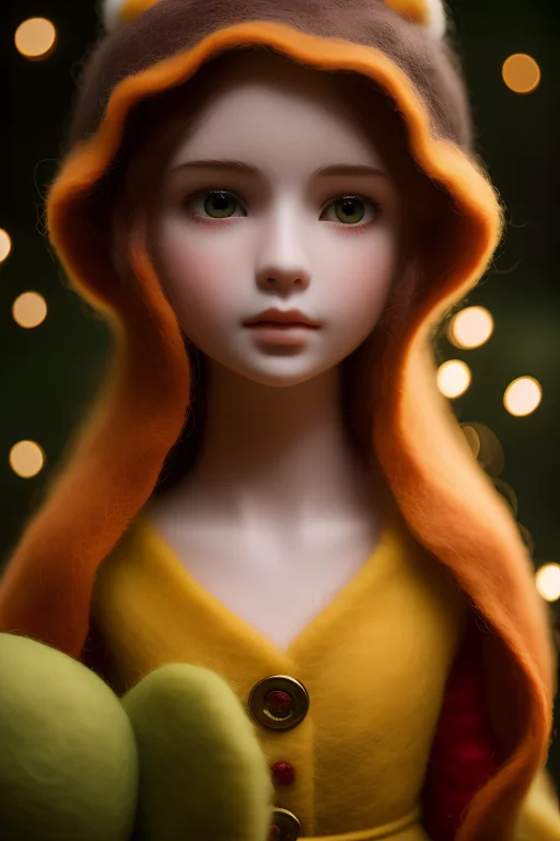 Beautiful Portrait Of Cute Girl In The Middle Of Magical For...