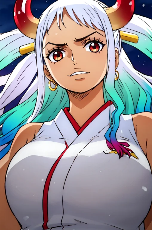 1girl, Yamato5000, White Hair, Green Hair, Gradient Hair, Ho...
