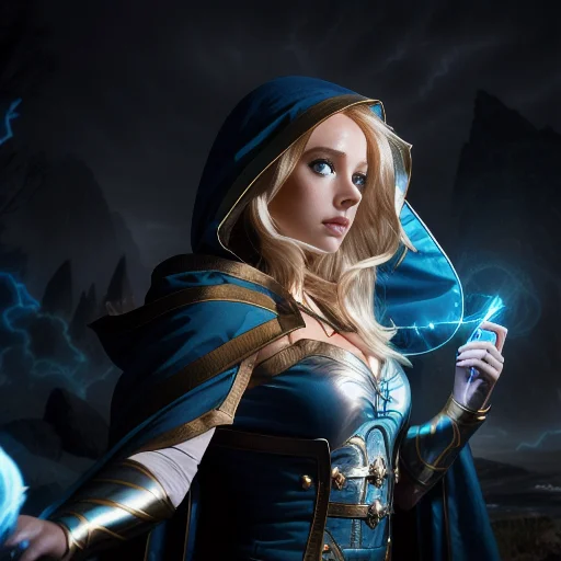 Lorajainaproudmoore-0000061 A Sorceress Casting Lightning Ma...