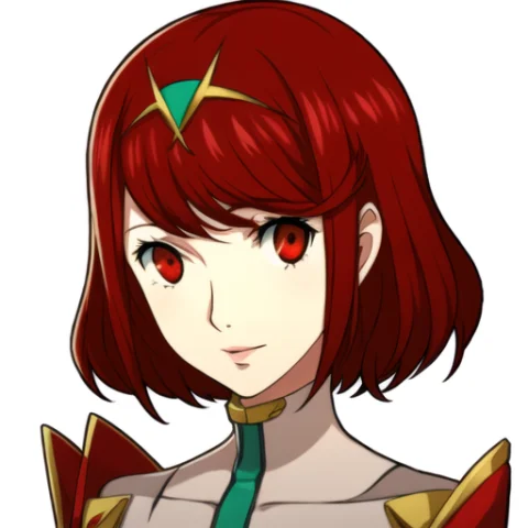 1girl, Portrait, Solo, White Background, Red Hair, Red Eyes,... — Stable Diffusion AI Prompt: 1girl, portrait, solo, white background, red hair, red eyes, hairpyra \(xenoblad...