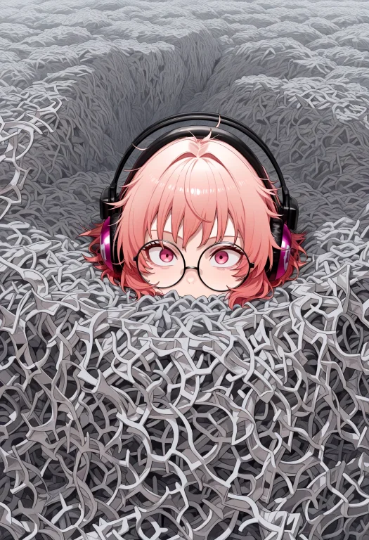 Embeddinglazypos, Gyroid, 1girl, Solo, Head Only, Pink Hair,...