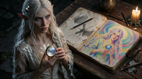 Photorealistic, Highly Detailed, Cinematic Lighting, Dark Fa... — Stable Diffusion AI Prompt: Photorealistic, highly detailed, cinematic lighting, dark fantasy atmosphere, a...