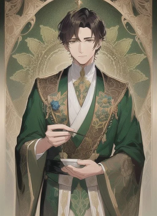 Symmetry1.1 Portrait Of Floral1.05 A Man As A Handsome God,...
