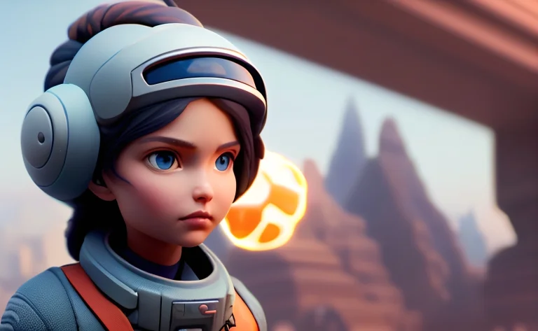 Clayitization, Character Concept Of A Girl Wearing A Futuris...