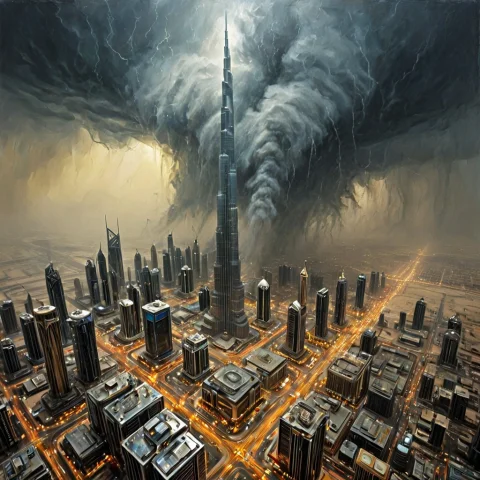 Transistors, Bradhamel Art Style. A Dramatic Oil Painting Of... — SDXL AI Prompt: Transistors, Bradhamel art style. A dramatic oil painting of a stormy dust storm...