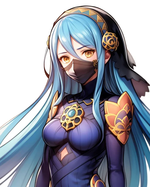 Masterpiece, Best Quality, Black Gloves, Mouth Veil,1girl, A...