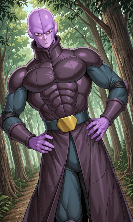 1boy, Male Focus, Hitdb, Purple Skin, Red Eyes, Coat, Detail...