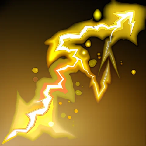 Yellow Lightning Spell, Stylized Game Icon — Stable Diffusion AI Prompt: yellow lightning spell, stylized game icon