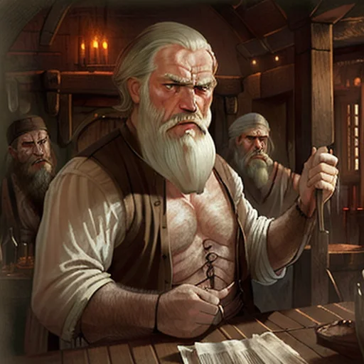 Lorawrc1, Wrc Style, Old Man, Beard, Anger Look, Open Shirt,...