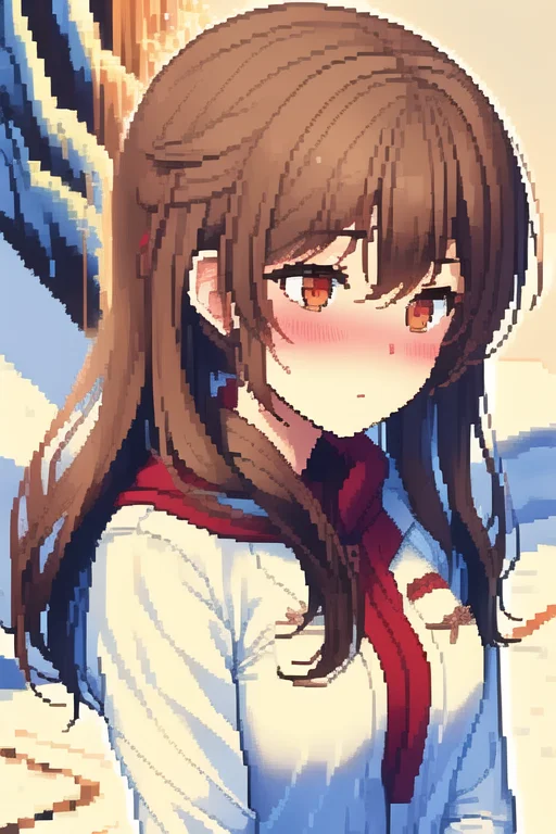 A Woman In Snow, Blush Face