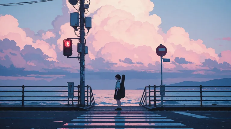 Nature, Zidiusart, Anime Illustration Of A Seaside Pedestria...