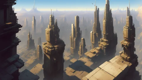 Art By Craig Mullins, Sharper Details, Chromatic Aberration,... — Stable Diffusion AI Prompt: art by craig mullins, sharper details, chromatic aberration, city from top