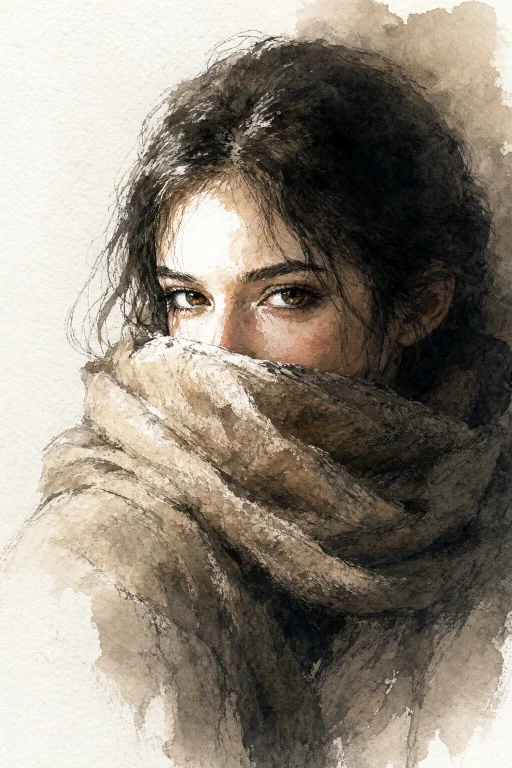 Highleveldescriptiona Raw, Expressive Watercolor And Charcoa...