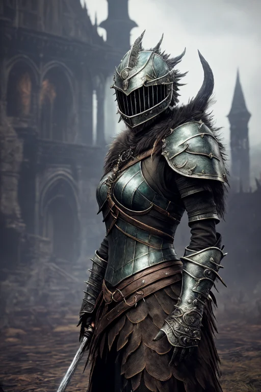 Photo, Realistic, Soulsborne, Female, Monster, Warrior, Deta...