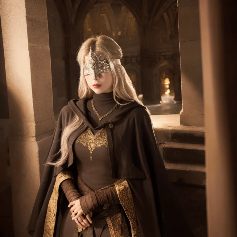 1girl,firekeeper,blindfold,portrait,standing,