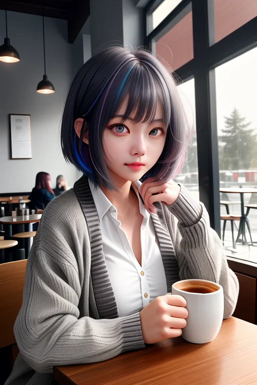 Masterpiece, Best Quality, 1girl, Solo, Short Hair, Twilight...