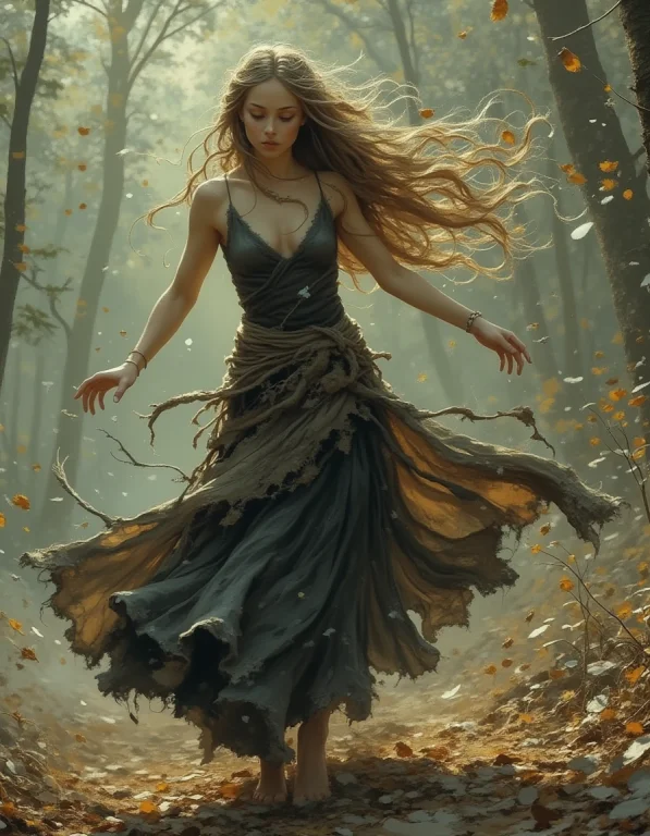 Her Movements Fluid And Graceful,yet Forlorn.