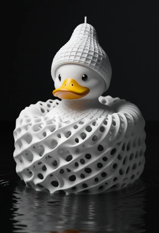 8k, Raw Digital Photo, A Classic Rubber Duck Completely Tran...