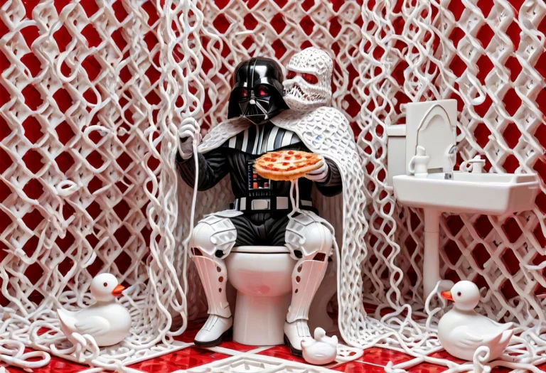Lazypos, Darth Vader, Vader Helmet, Flowing Cape, Sitting On...