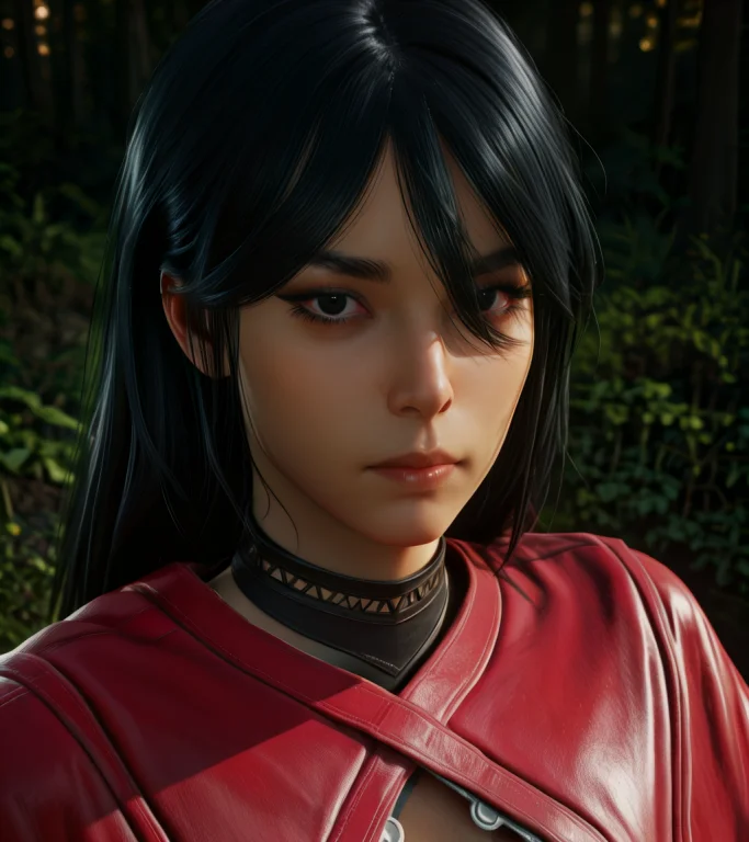 Knaixl,black Hair,black Eyes,choker, Looking At Viewer,face...