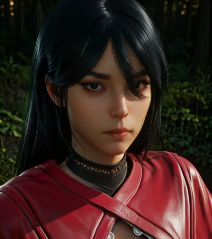 Knaixl,black Hair,black Eyes,choker, Looking At Viewer,face... — Stable Diffusion AI Prompt: knaixl,black hair,black eyes,choker, looking at viewer,face focus,capelet,close...