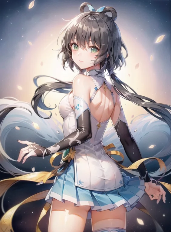 Best Detailed Girl, 1girl, Black Hair, Solo, Extremelydetail...