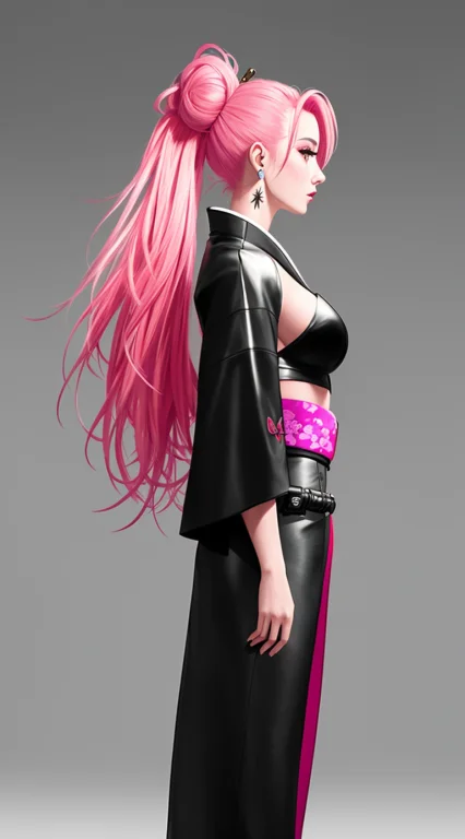 Tiktok Girl, Fromside1.3 Standing1.2 Pinkhair , Bun , 2000s...