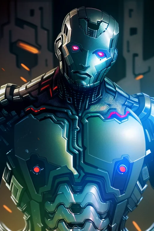 Dreamlikeart Portrait Of A Rusted Steel Darkseid Ultron Mega...