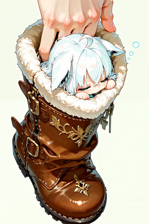 Best Quality, Intricate Details, Safe, Chibi, Solo, In Boot,...