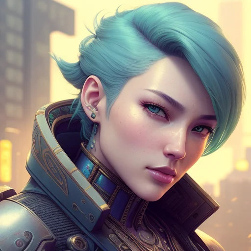Ultra Realistic Illustration Of A Retro Futuristic Male Cybo...