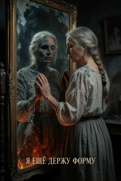 7. Magical Realism Gothic Portrait, Mid-body Of A 47-year-ol...