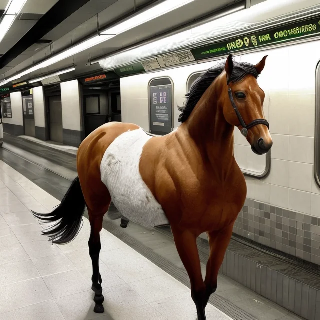 A Horse In A Subway