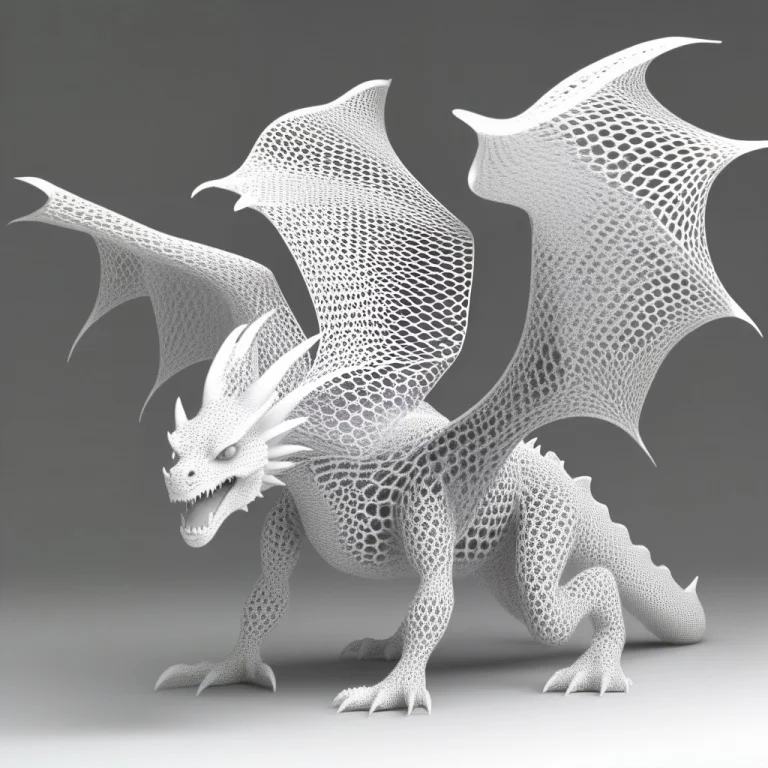 A Majestic, Sprawling Dragon Soaring Through A Void, Its Ent...