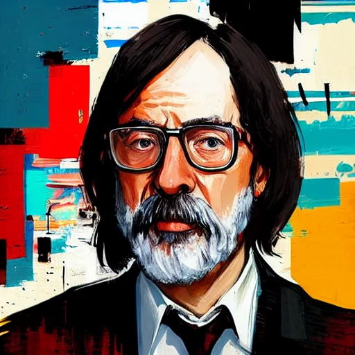 Professor, Expressionism, Abstract Digital Art, Colorful Bac...