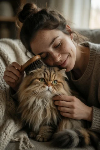 12. A Cozy, Hyper-detailed Portrait Of A Woman With A Freckl... — Stable Diffusion AI Prompt: 12. A cozy, hyper-detailed portrait of a woman with a freckled nose, messy bun,...