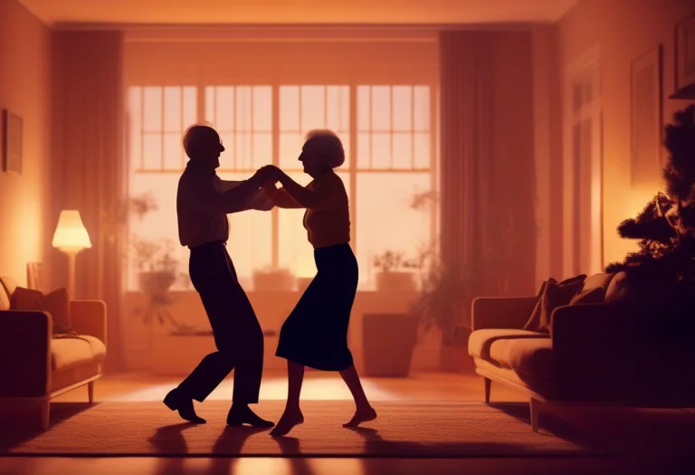 An Elderly Couple Dancing In Their Living Room, Blender Rend...