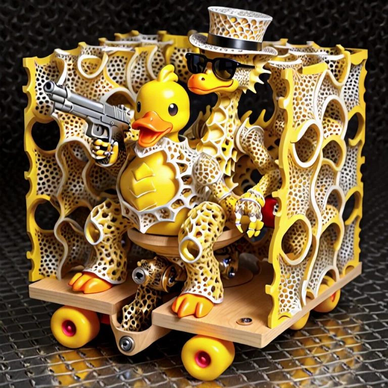 Masterpiece, Highly Detailed, Sharp Focus, Gyroid Lattice Dr...