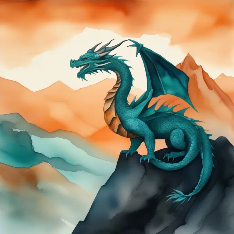 Masterpiece, Best Quality, A Dragon Perched On A Wind-scoure...