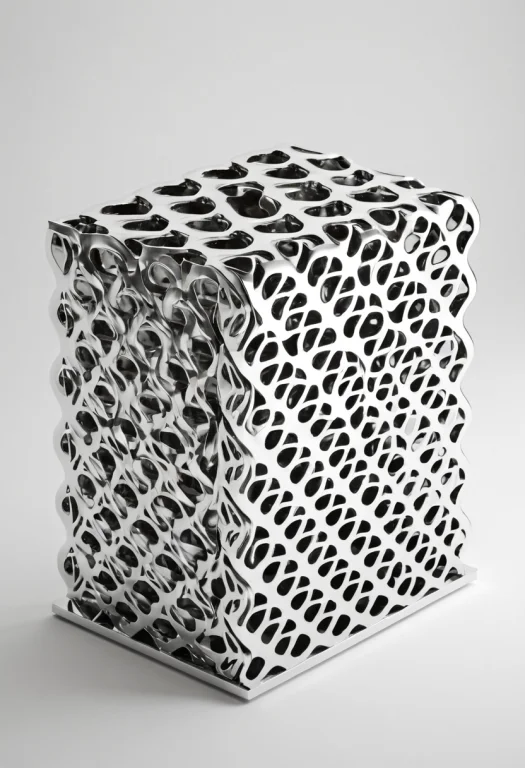 Gyroid, Gyroid Lattice, Photorealistic, Chrome Toaster Silho...