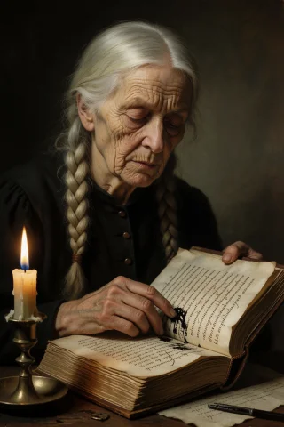 10. Surreal Gothic Portrait, Three-quarter Of A 58-year-old... — Stable Diffusion AI Prompt: 10. surreal gothic portrait, three-quarter of a 58-year-old woman with a deeply...