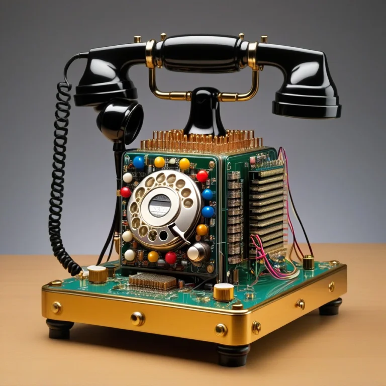 Generate A High-detail Digital Image Of A 1945-era Telephone...