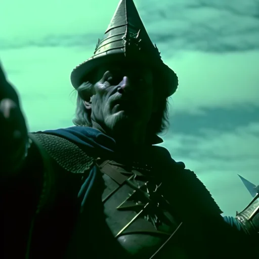 A Wizard Doing Magic In 80sdarksouls Style