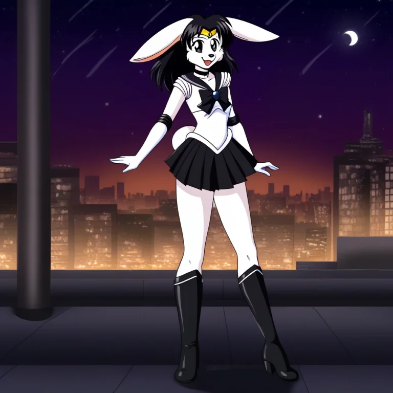 Bokkopxl, Animal Ears, Black Hair, Furry, Female Furry, Anth...