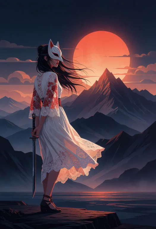 A Blend Of Crisp Vector Illustration And Atmospheric Gradien...