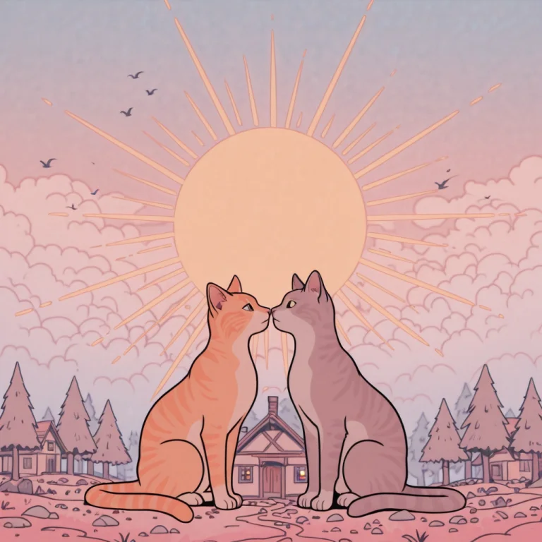 Minimalist Illustration, Thin Clean Lines, Soft Color Fills,...