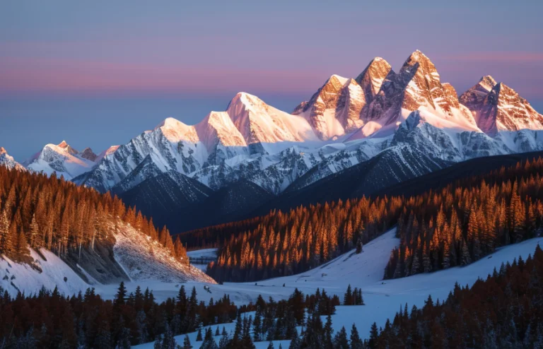 A 3d Render Of A Dramatic Photograph Of A Snow-capped Mounta...