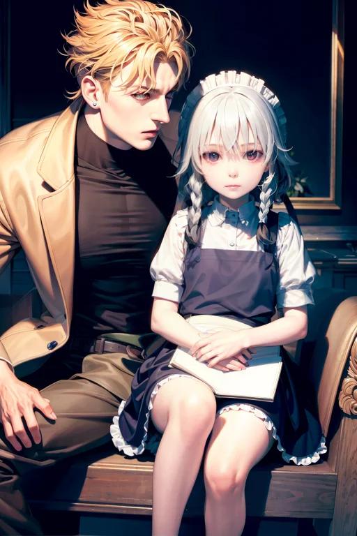 Masterpiece, Best Quality,1boy And 1girl,hair Ornament,